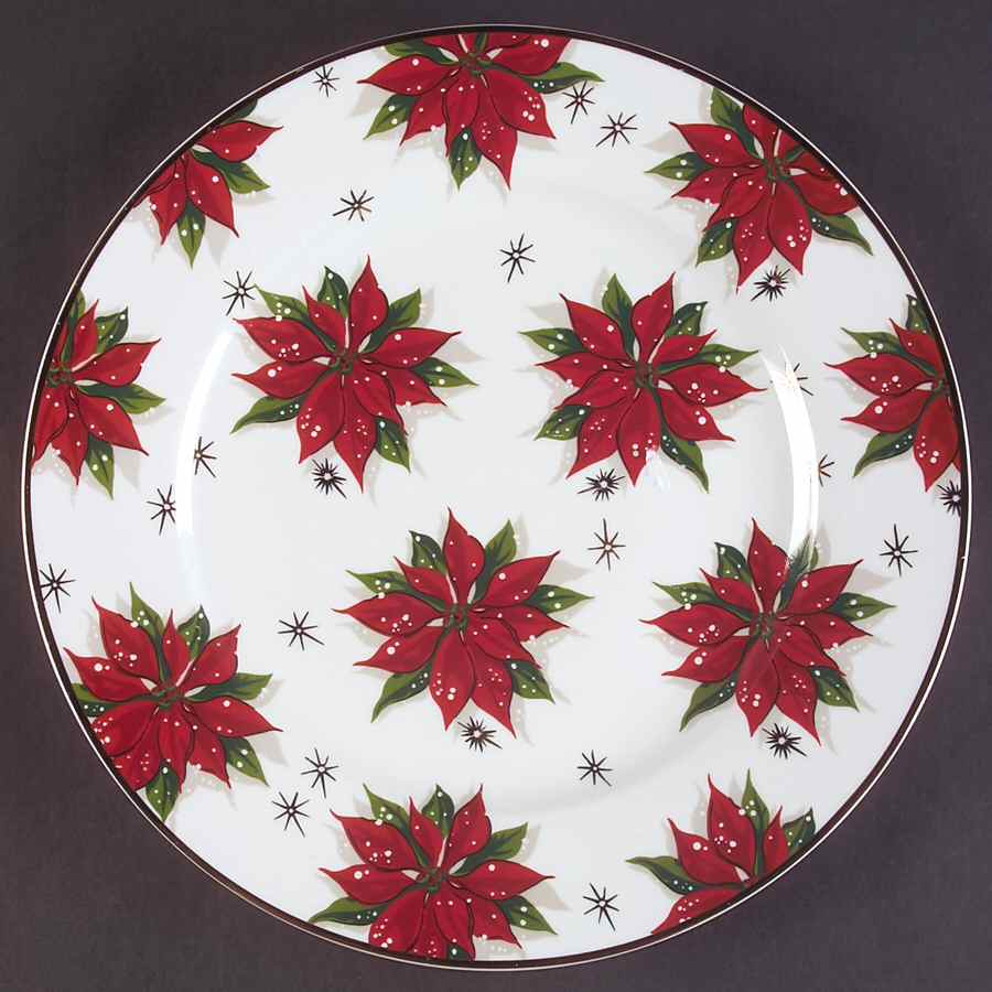 Holiday Poinsettia 11" Chop Plate (Round Platter) by Home-1
