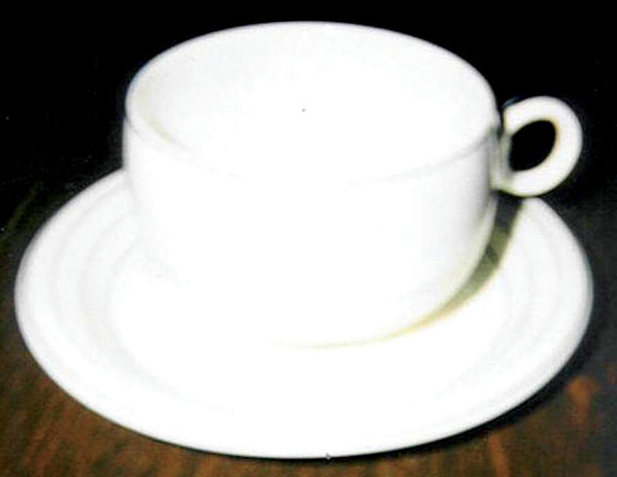 HLC3573 Flat Cup & Saucer Set by Homer Laughlin -1