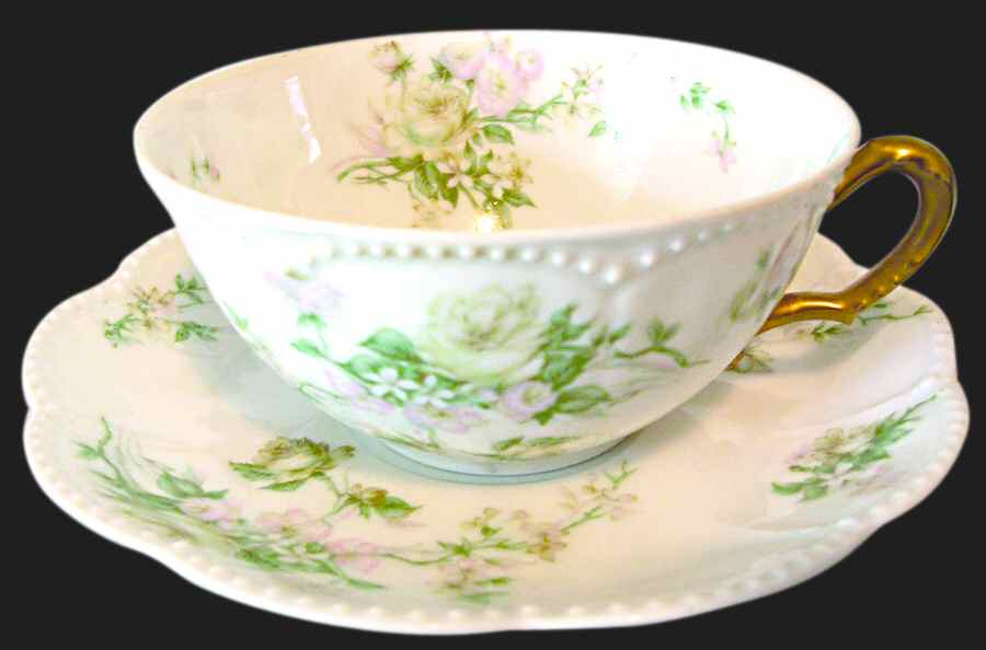 Schleiger 261-8 Flat Cup & Saucer Set by Haviland-1