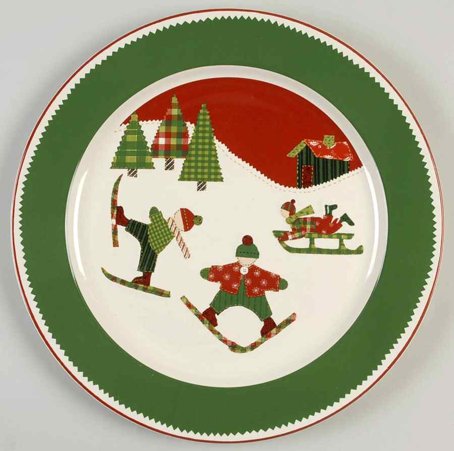 Winter Scenic 14" Round Platter by Home-1