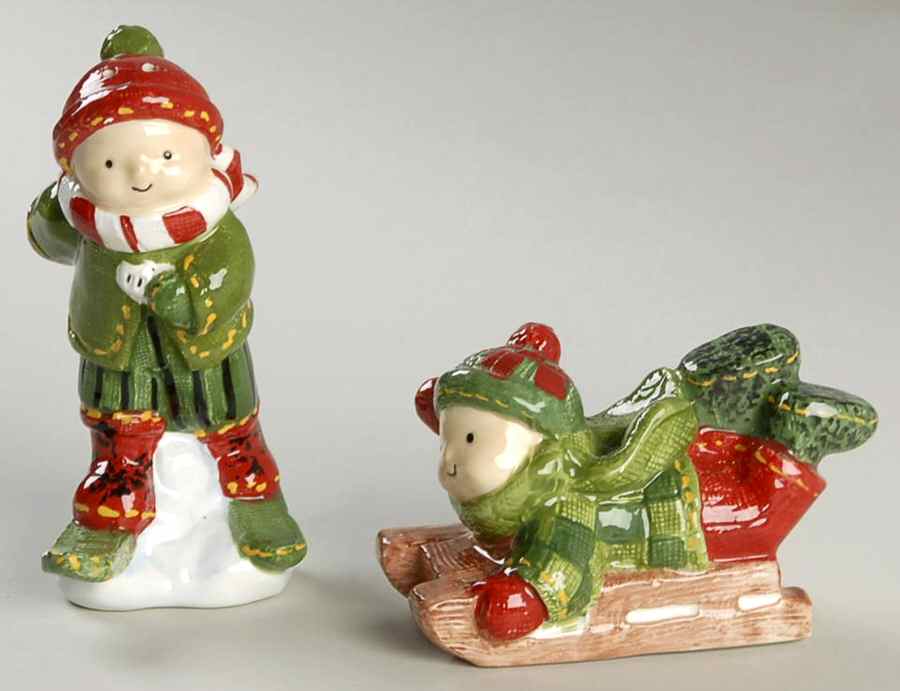 Winter Scenic Figural Salt & Pepper Set by Home-1