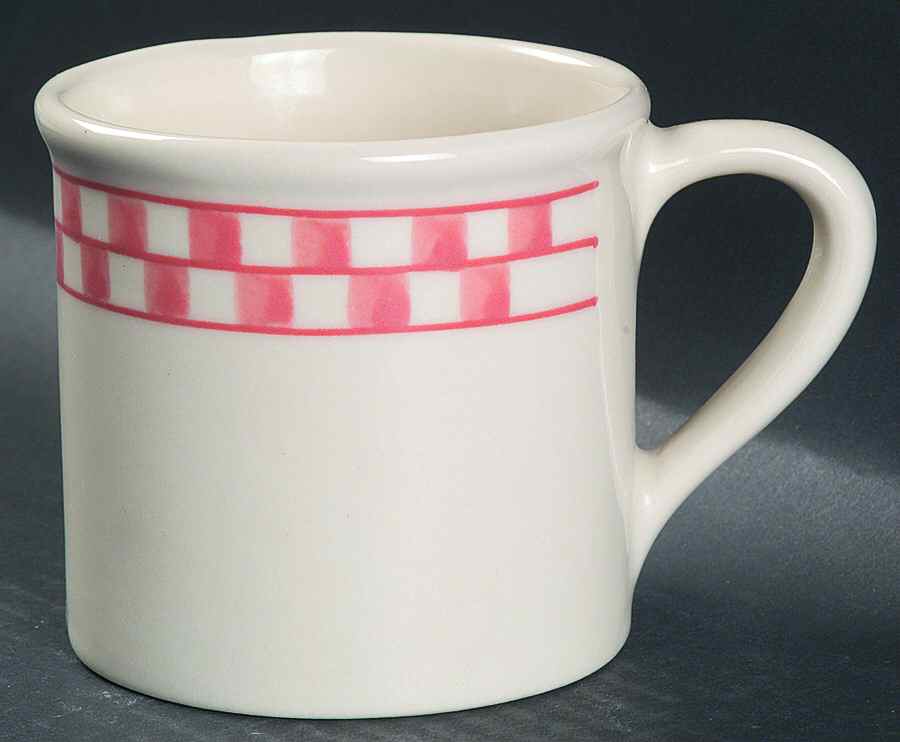 Peach Checks Mug by Hartstone-1