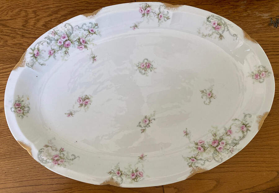 Schleiger 312-3 18" Oval Serving Platter by Haviland-1