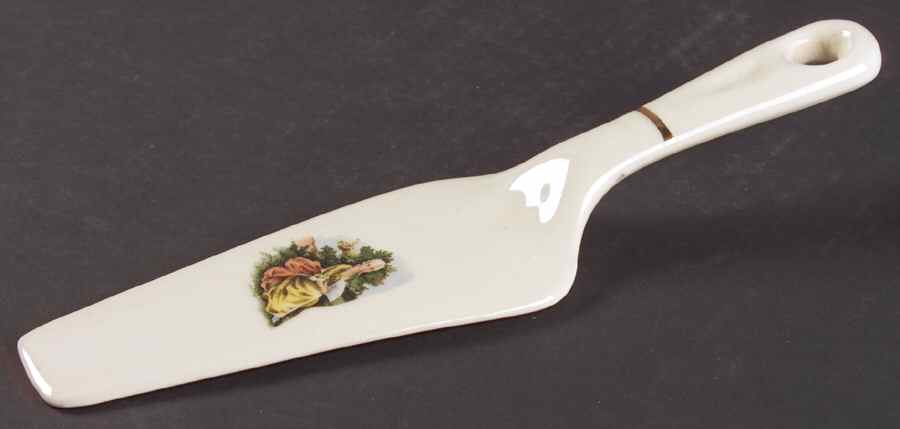 Early American (No Filigree) Solid Ceramic Pie/Cake Server by Harker-1
