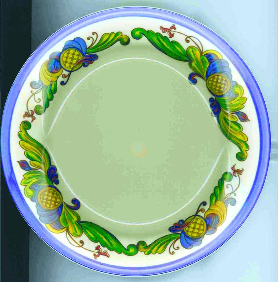 Rosemaling Blue Luncheon Plate by Homer Laughlin -1