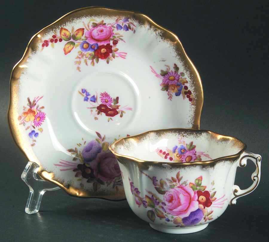 12668 Flat Cup & Saucer Set by Hammersley-1