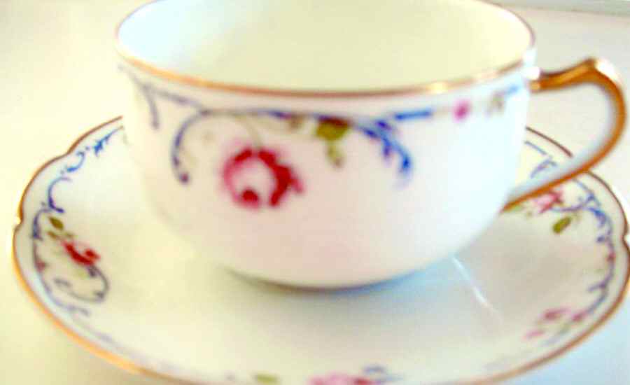H3306 Flat Cup & Saucer Set by Haviland-1