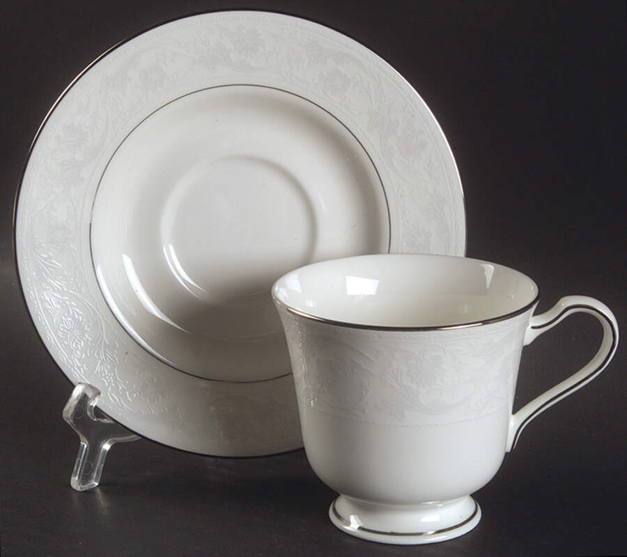 Chantilly Lace Footed Cup & Saucer Set by Hallmark-1