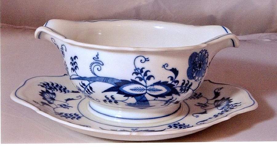 Blue Danube Gravy Boat with Attached Underplate by Hal-Sey Fifth-1