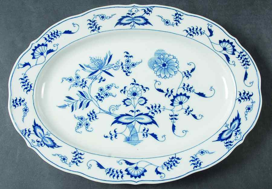 Blue Danube 14" Oval Serving Platter by Hal-Sey Fifth-1