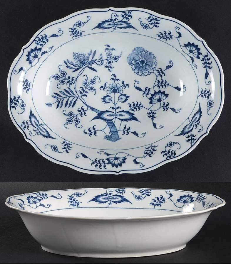 Blue Danube 10" Oval Vegetable Bowl by Hal-Sey Fifth-1