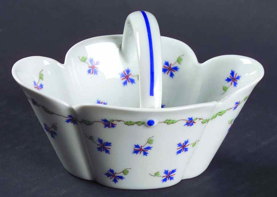 Blue Spray 3" Handled Basket by Haviland-1