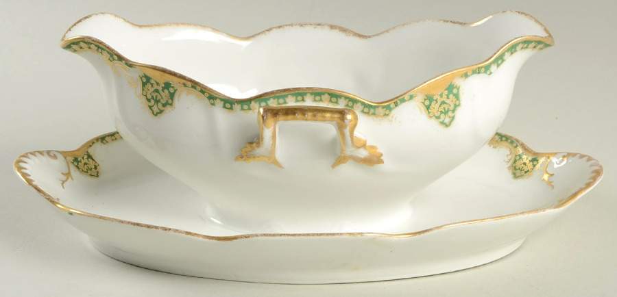 Schleiger 619-2 Gravy Boat with Attached Underplate by Haviland-1