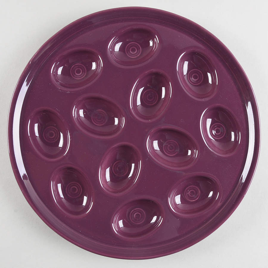 Fiesta Heather (Intro 2006) Deviled Egg Plate by Homer Laughlin -1