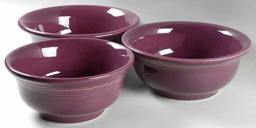 Fiesta Heather (Intro 2006) (3 Piece) Mixing Bowl Set by Homer Laughlin -1