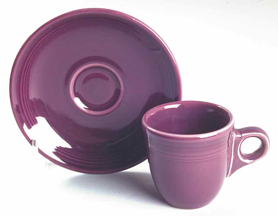 Fiesta Heather (Intro 2006) Flat Demitasse Cup & Saucer Set by Homer Laughlin -1