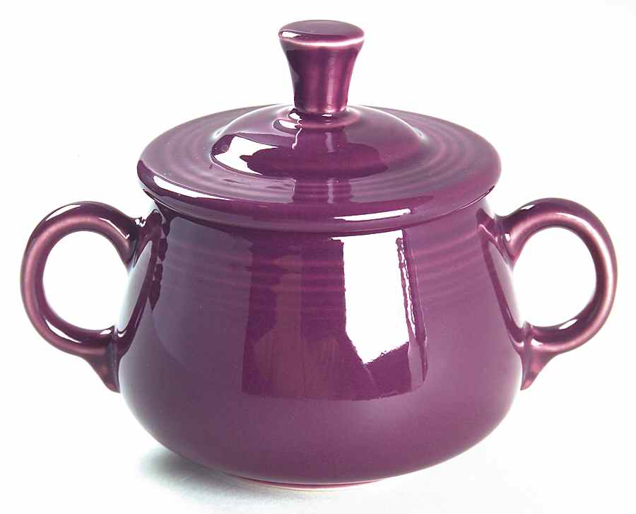 Fiesta Heather (Intro 2006) Sugar Bowl & Lid by Homer Laughlin -1