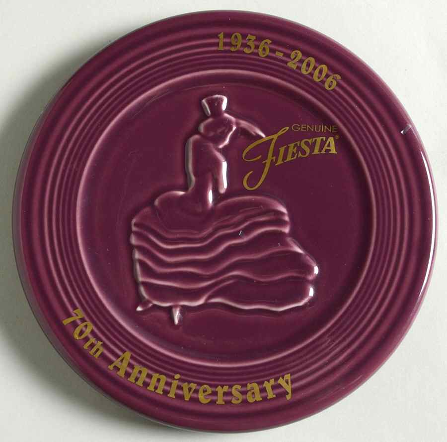 Fiesta Heather (Intro 2006) 70th Anniversary Trivet by Homer Laughlin -1