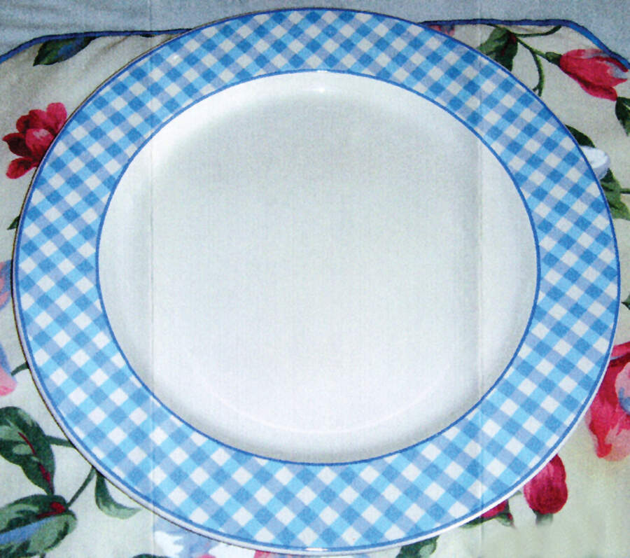 SUMMER GINGHAM Dinner Plate by Horchow-1