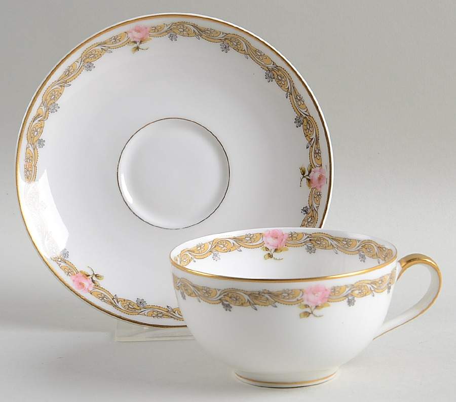 Schleiger 1063-1 Flat Cup & Saucer Set by Haviland-1