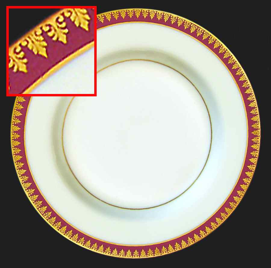 Red Luxor Dinner Plate by Haviland-1