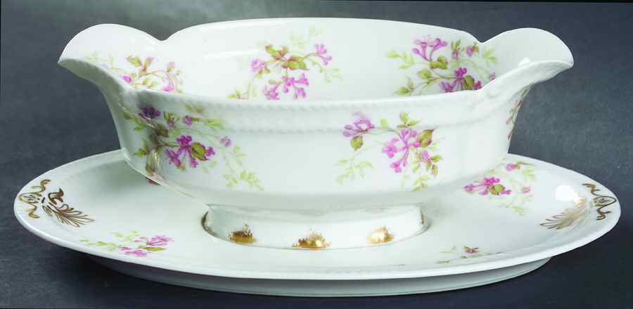Schleiger 445-1 Gravy Boat with Attached Underplate by Haviland-1