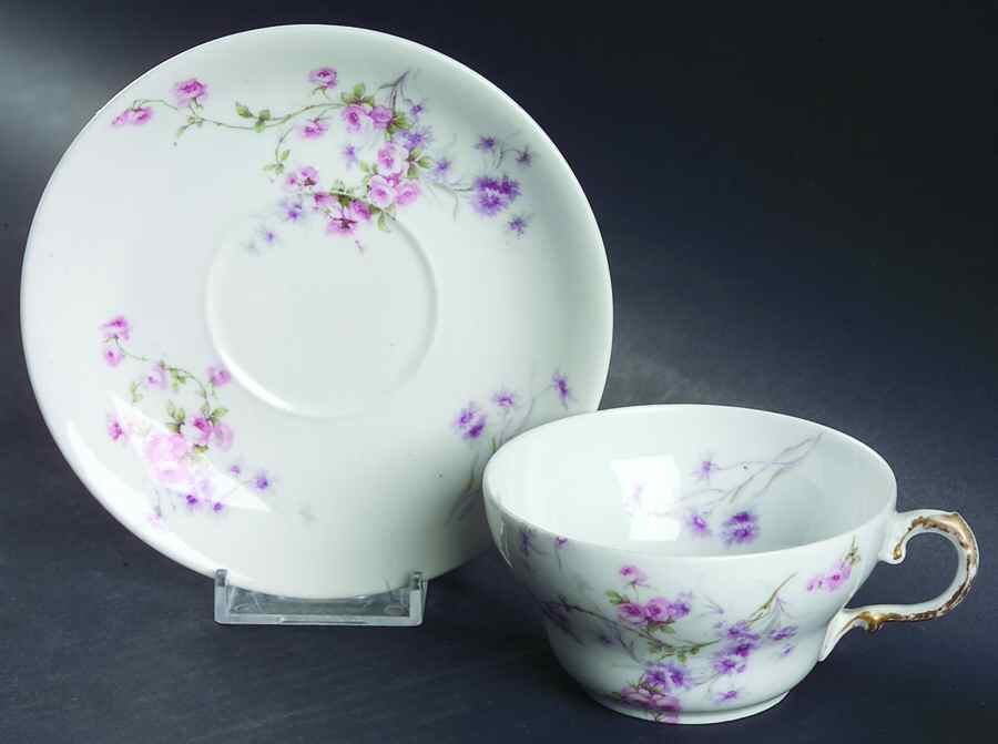 Schleiger 309-6 Flat Cup & Saucer Set by Haviland-1
