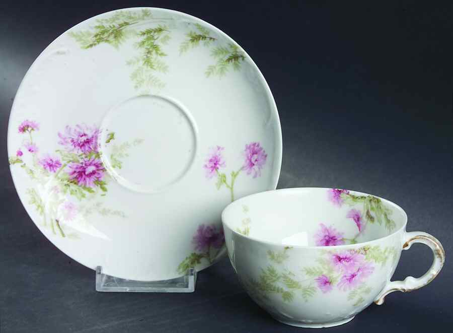 Schleiger 1235-1 Flat Cup & Saucer Set by Haviland-1