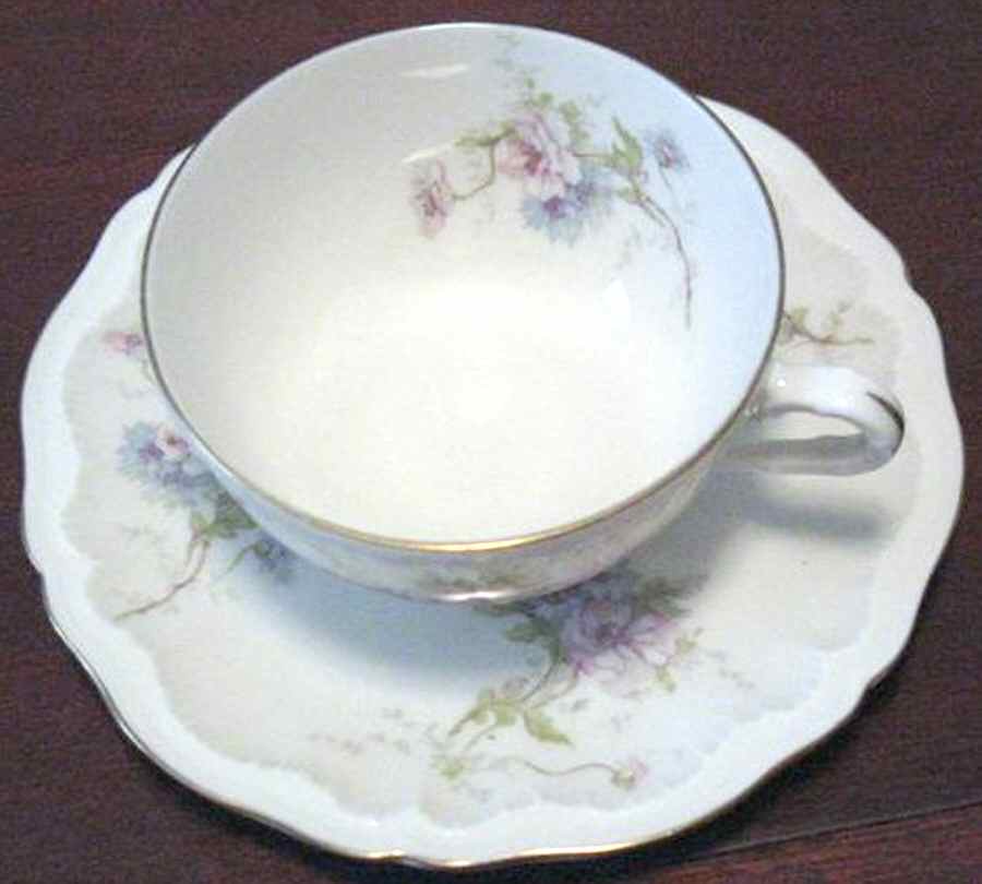 Schleiger 156-8 Flat Cup & Saucer Set by Haviland-1