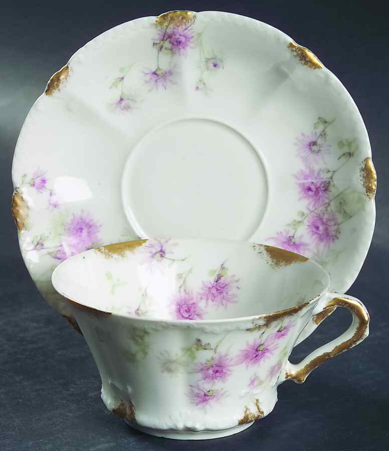 H3362 Flat Cup & Saucer Set by Haviland-1
