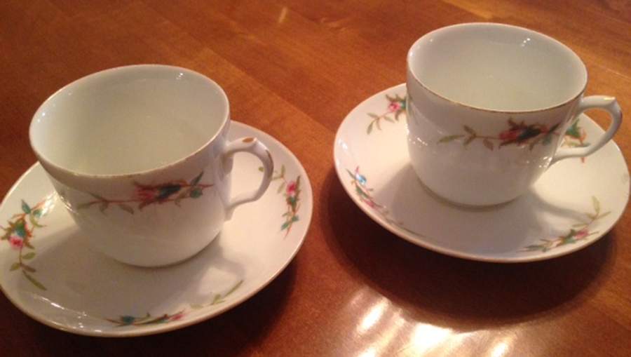 H3369 Flat Cup & Saucer Set by Haviland-1