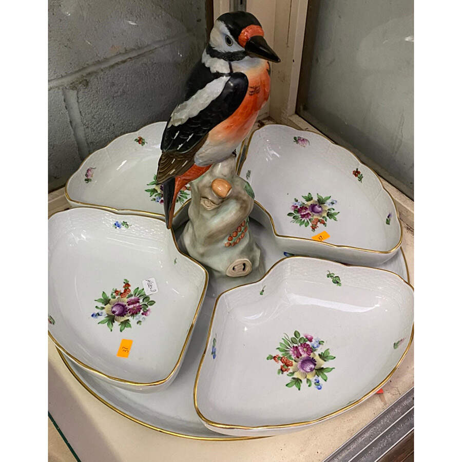 VB 5 Piece Woodpecker Hors d'Oeuvres Set by Herend-1