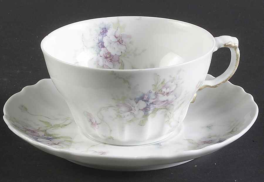 Schleiger 1016-3 Flat Cup & Saucer Set by Haviland-1