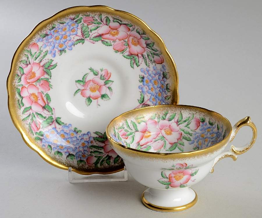 4441 Footed Cup & Saucer Set by Hammersley-1
