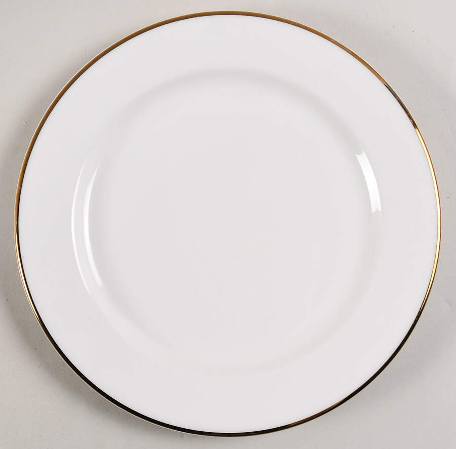 Golden Orbit (Ameriwhite) Luncheon Plate by Homer Laughlin -1