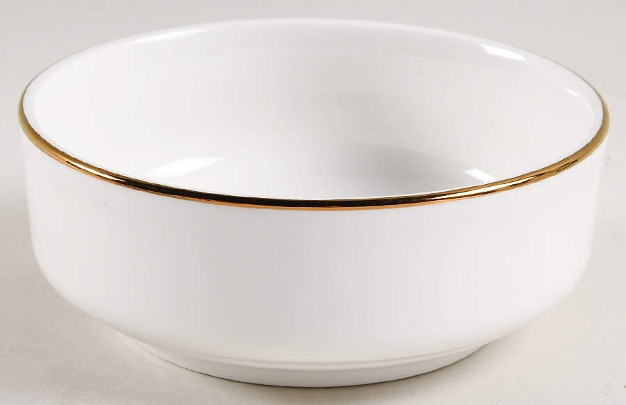 Golden Orbit (Ameriwhite) Fruit/Dessert (Sauce) Bowl by Homer Laughlin -1