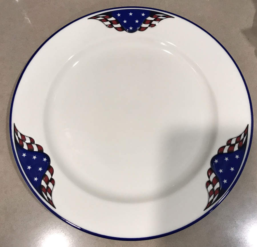 Freedom (Ameriwhite) Dinner Plate by Homer Laughlin -1