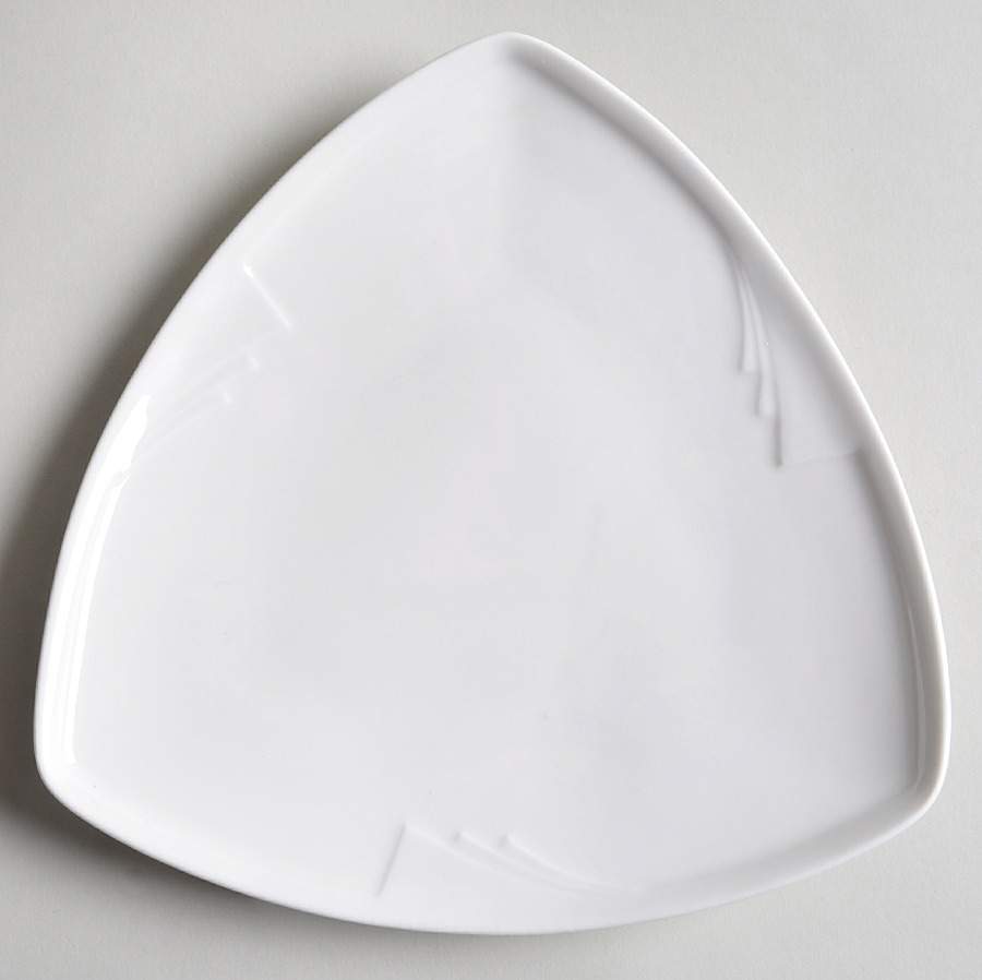 Milford (Ameriwhite) Triangular Salad Plate by Homer Laughlin -1