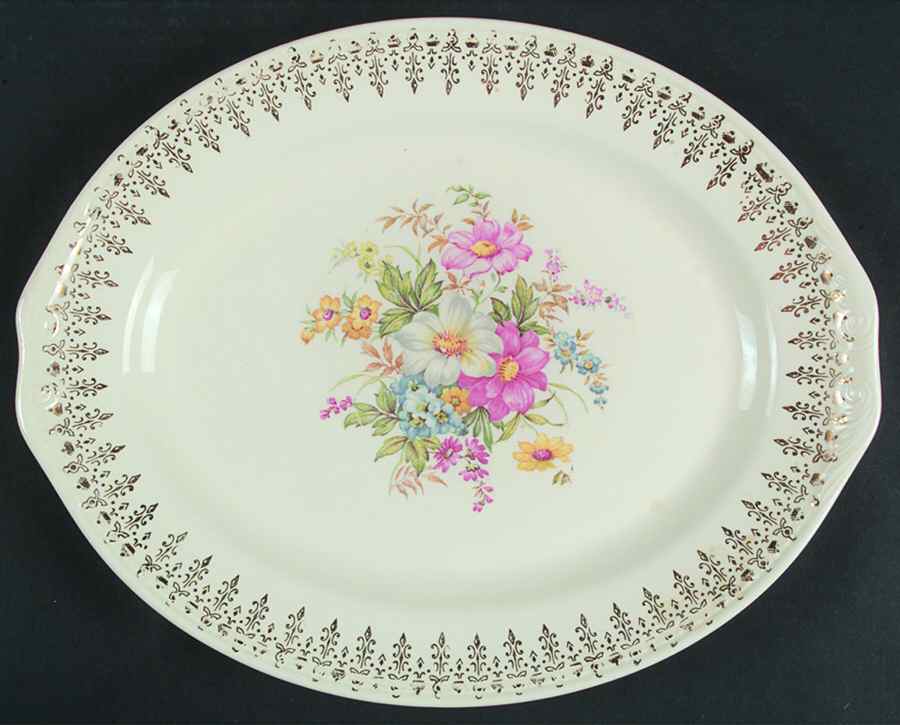 HLC3623 13" Oval Serving Platter by Homer Laughlin -1
