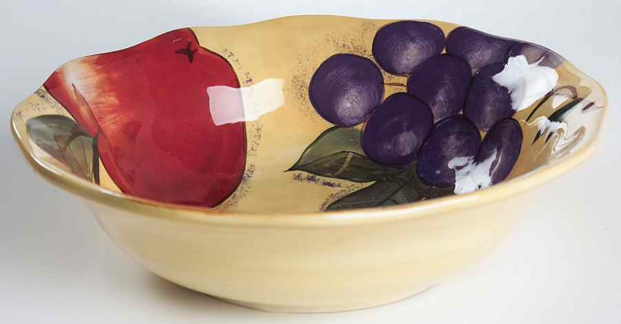 Verdona 9" Round Vegetable Bowl by Home Trends-1