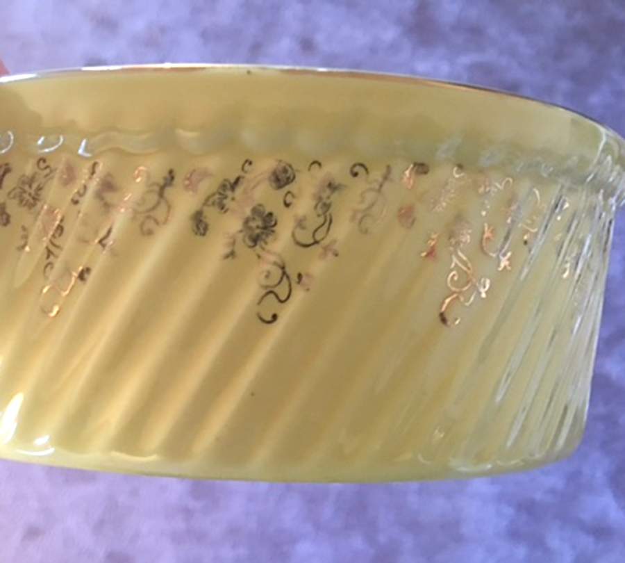 Gold Label Kitchen Ware Squiggle 7" Round 3 Pint French Baker by Hall-1