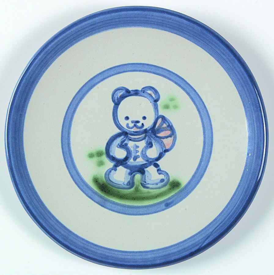 Teddy Bear Child's Plate for Tea Set by M A Hadley-1