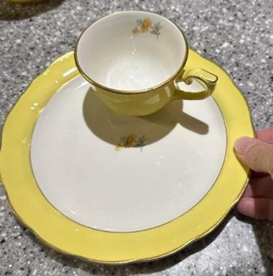 Buttercup No 2 Coffee Set (Scallop) Snack Plate & Cup Set by Hall-1