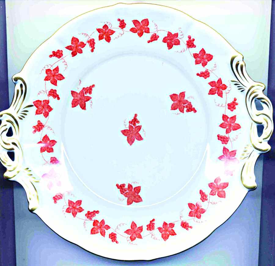 HER53 Handled Cake Plate by Herend-1