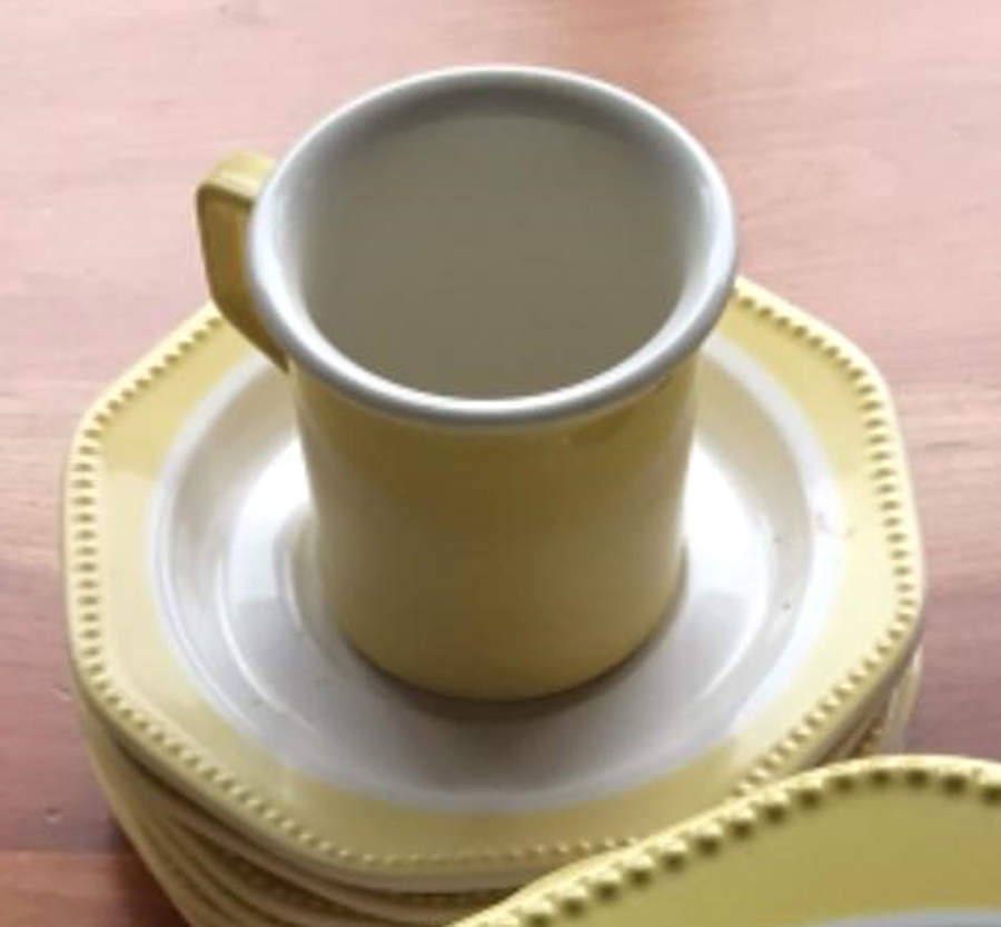 Aurora Flat Cup & Saucer Set by Heritage Designs (USA)-1
