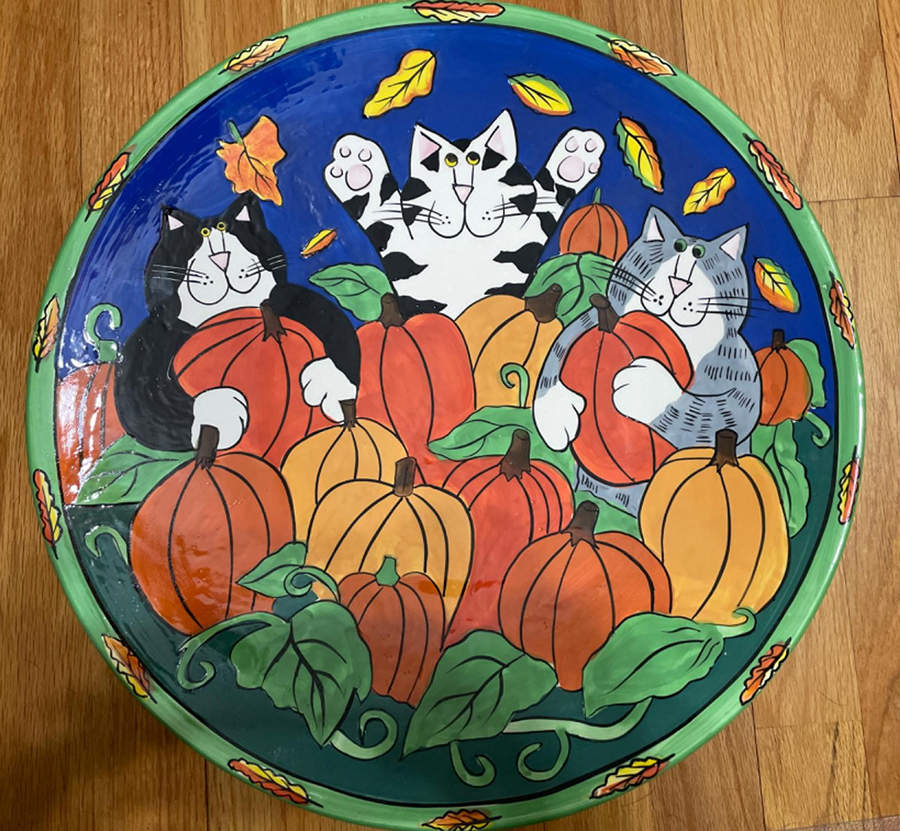 Catzilla 16" Chop Plate (Round Platter) by Henriksen Imports-1