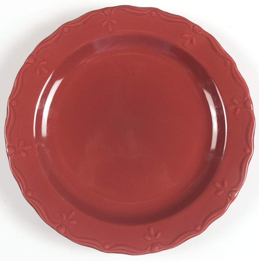 Bellcrest Burgandy Dinner Plate by Home Trends-1