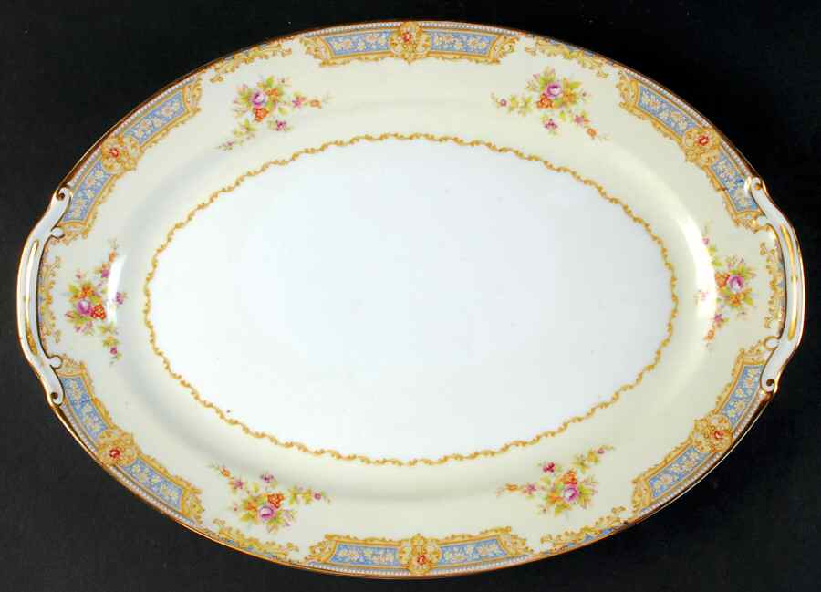 HIR58 13" Oval Serving Platter by Hira China-1