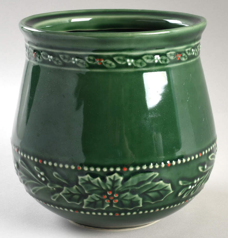 Christmas Berries Cookie Jar No Lid by Hampton Forge-1