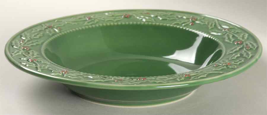 Christmas Berries Rim Soup Bowl by Hampton Forge-1